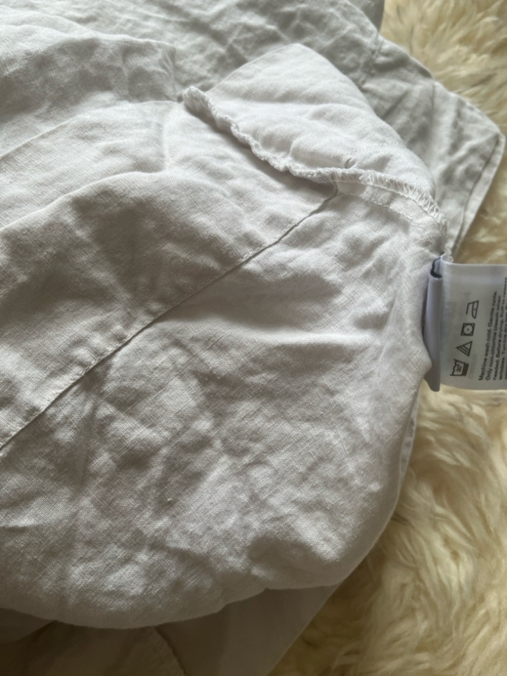 Quince king linen fitted sheet set in flax - Picture 2 of 4